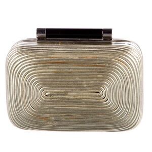 Diane Von Furstenberg Golden Leather Passamentry Tonda Clutch